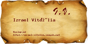 Izrael Vitália névjegykártya